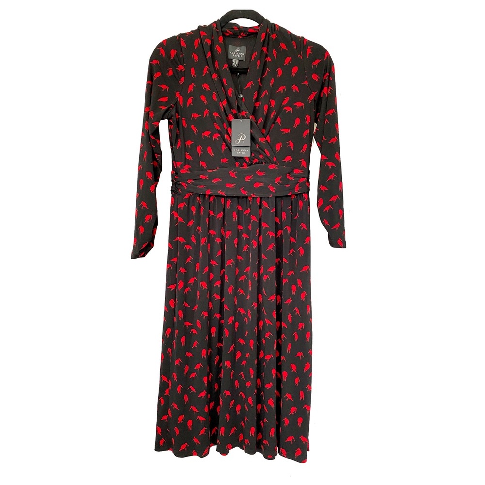 ✨💕 NWT Adrianna Papell Pelican V Neck Dress 👗💕